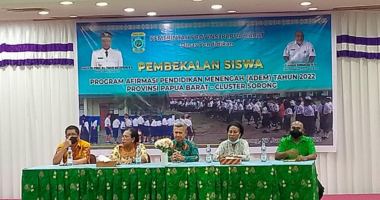 PEMBEKALAN SISWA PROGRAM AFIRMASI PENDIDIKAN MENENGAH (ADEM) PROVINSI PAPUA BARAT-CLUSTER SORONG